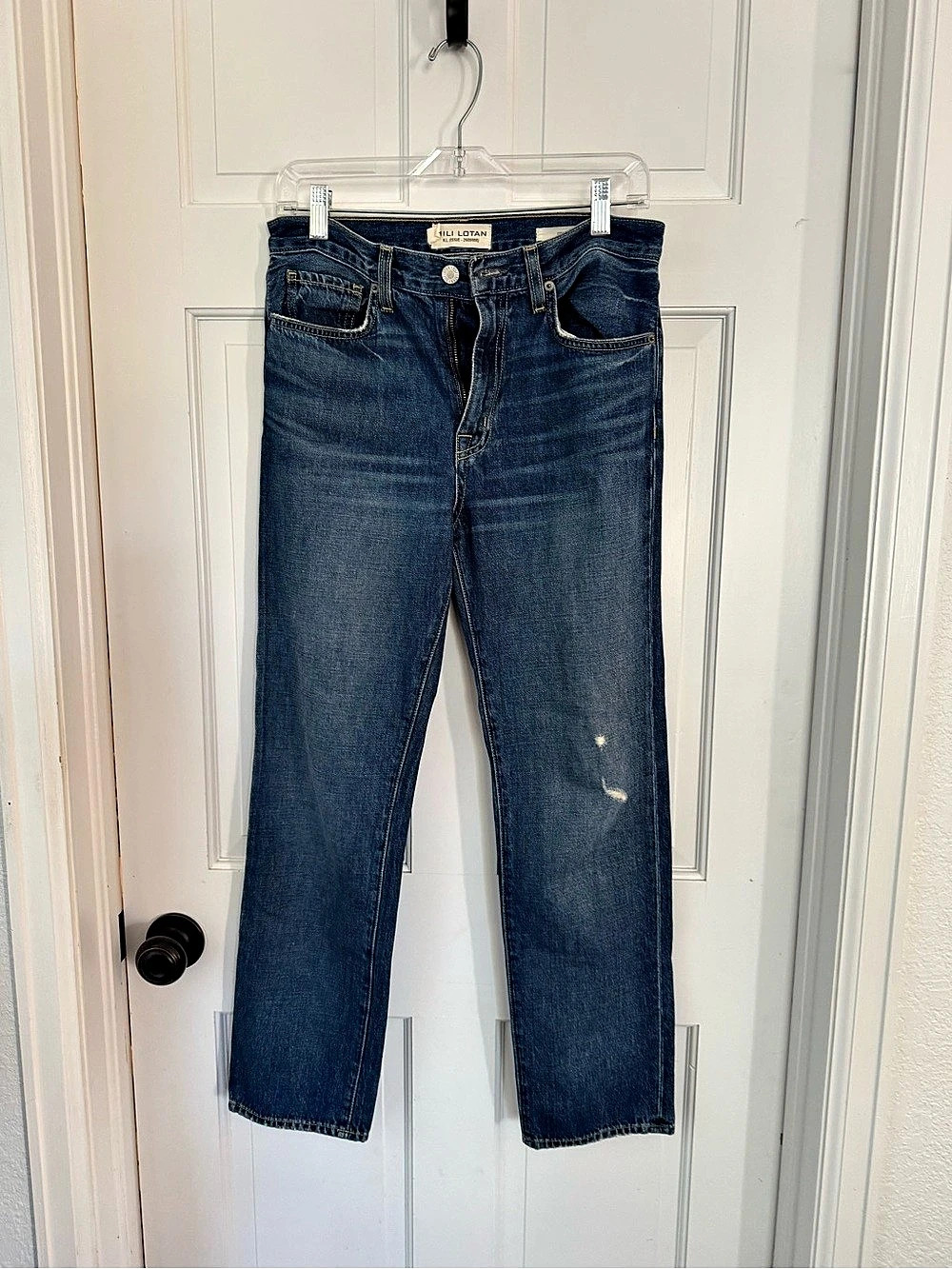 Nili Lotan N.L. (Issue - 2609988) Straight Leg Jeans Blue Waist 27